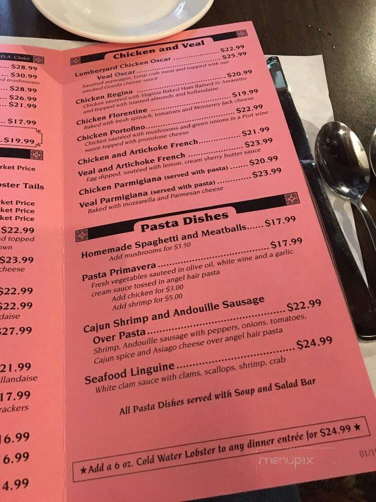 Hawley Lumber Yard Restaurant - Perry, NY menu_pic