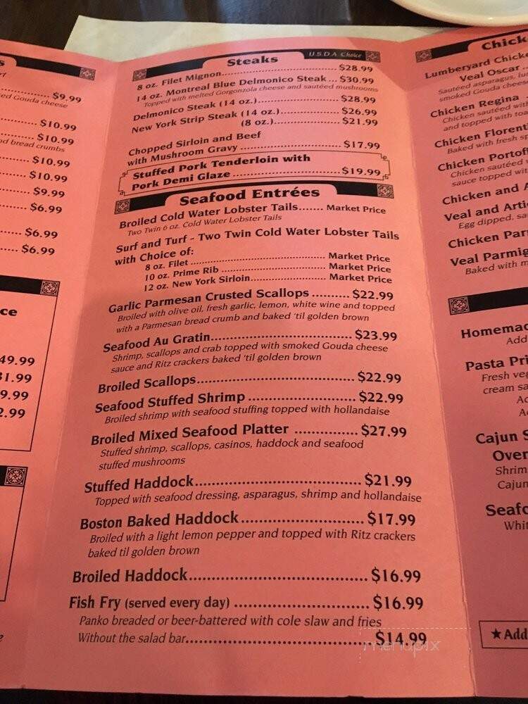 Hawley Lumber Yard Restaurant - Perry, NY menu_pic