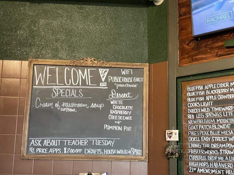 The Public House at The Alexander - Colorado Springs, CO menu_pic