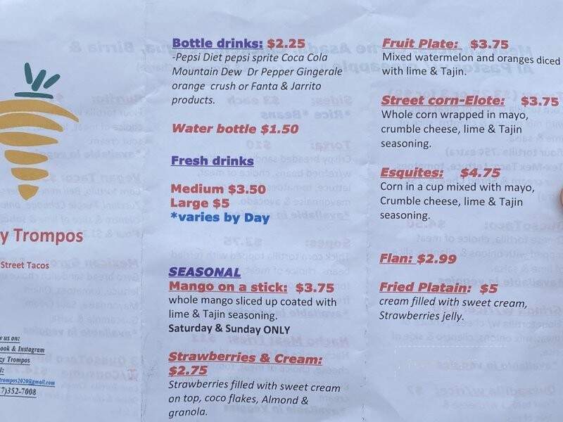 Krazy Trompos - Virginia Beach, VA menu_pic