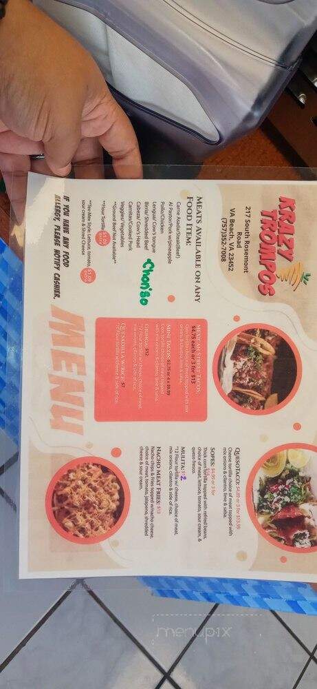 Krazy Trompos - Virginia Beach, VA menu_pic