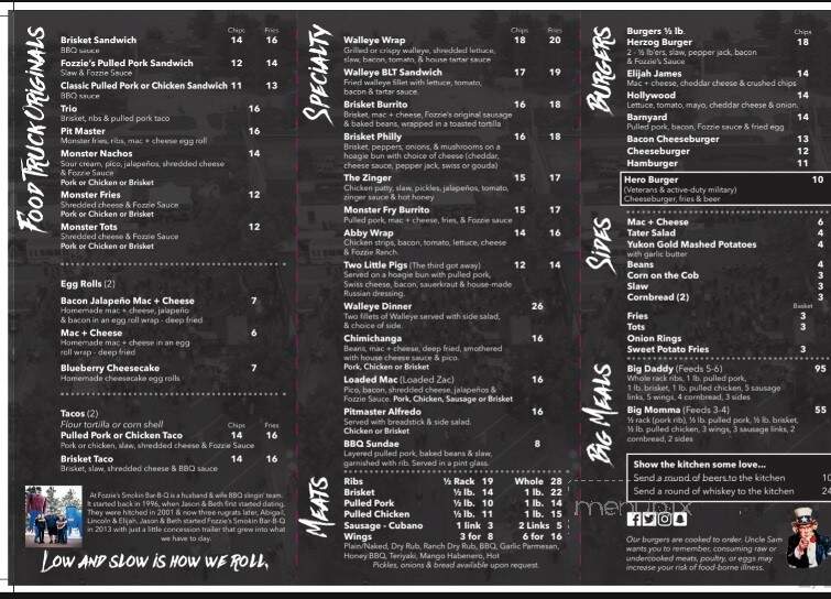 Fozzie's Smokin Bar Bq - Bemidji, MN menu_pic
