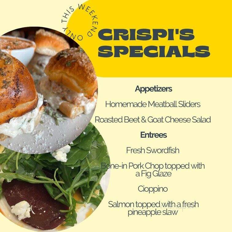 Crispi's Italian Cuisine - Bridgewater, MA menu_pic