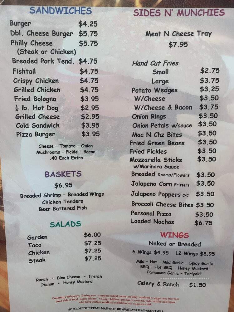 Bogey's - Nashport, OH menu_pic