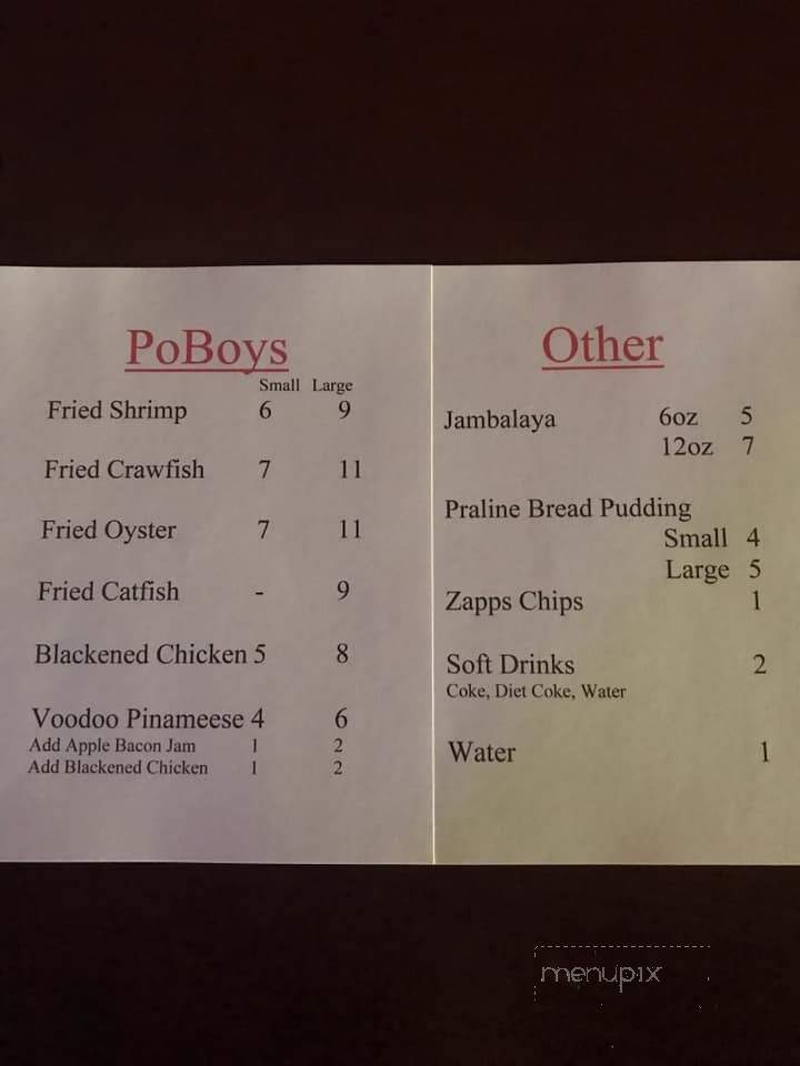 Crabdaddy's Seafood Bar - St Simons Island, GA menu_pic