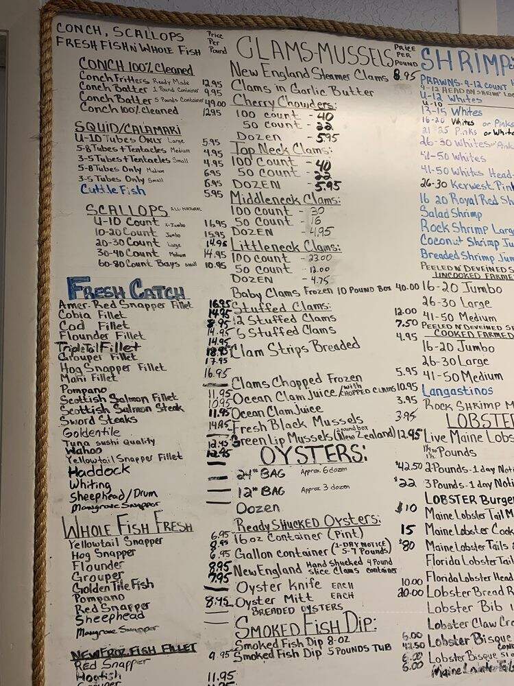 Direct Seafood Outlet - Melbourne, FL menu_pic