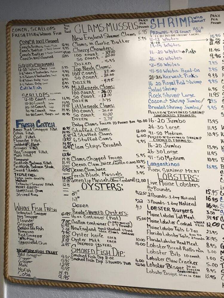 Direct Seafood Outlet - Melbourne, FL menu_pic