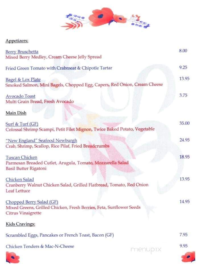The Ugly Rooster Cafe - Malta, NY menu_pic