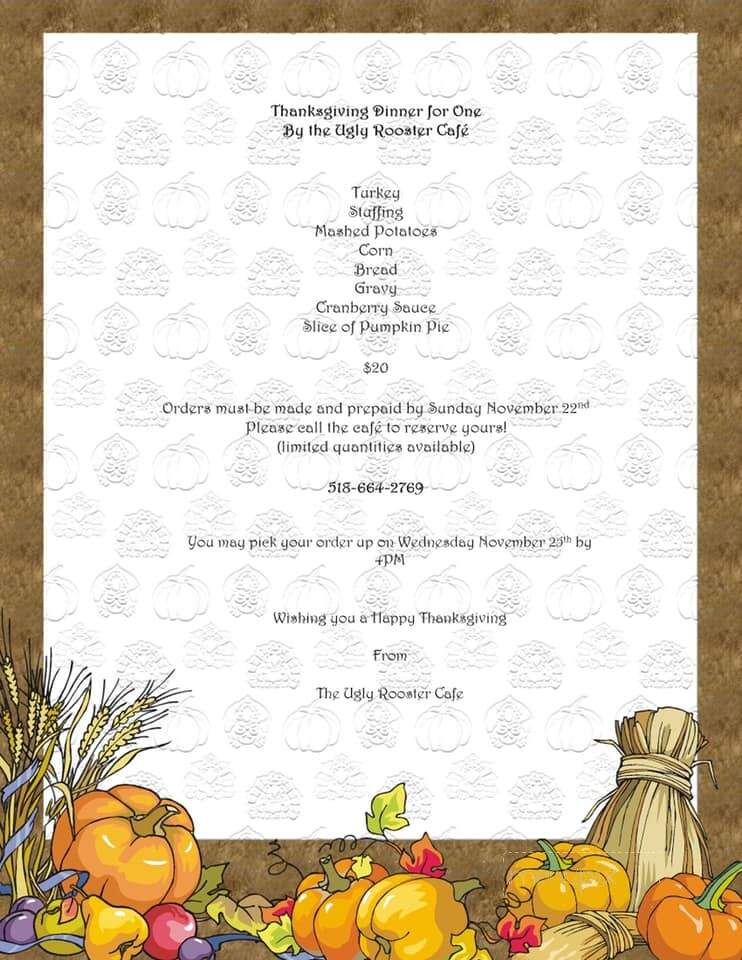 The Ugly Rooster Cafe - Malta, NY menu_pic