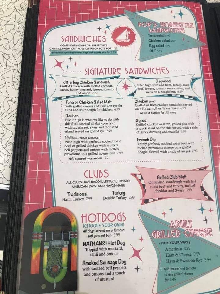 Pops Dine - Hendersonville, NC menu_pic
