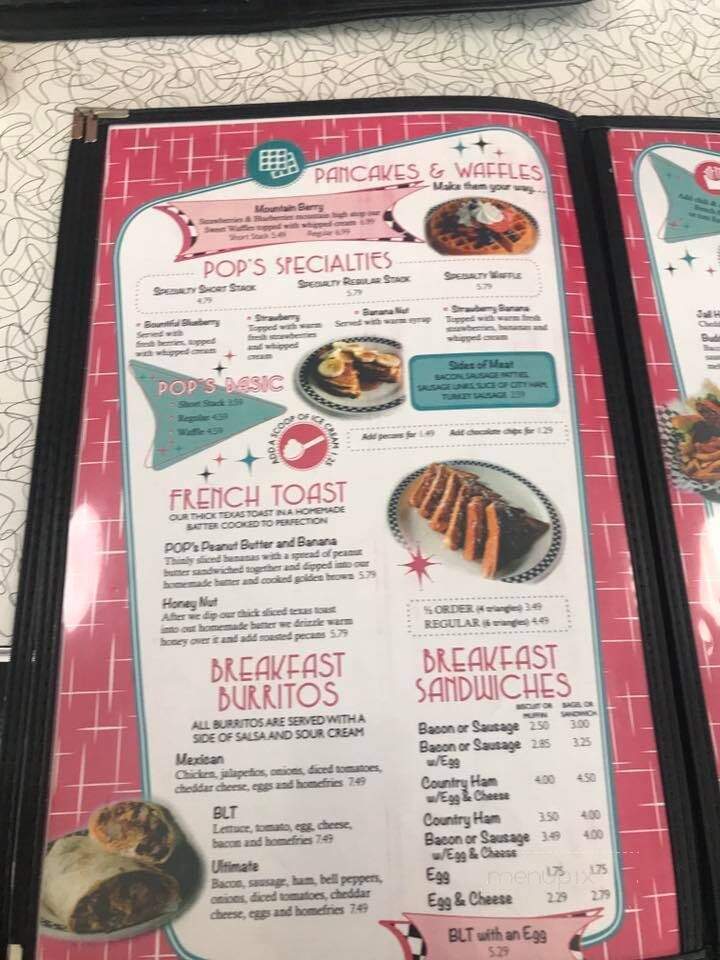 Pops Dine - Hendersonville, NC menu_pic