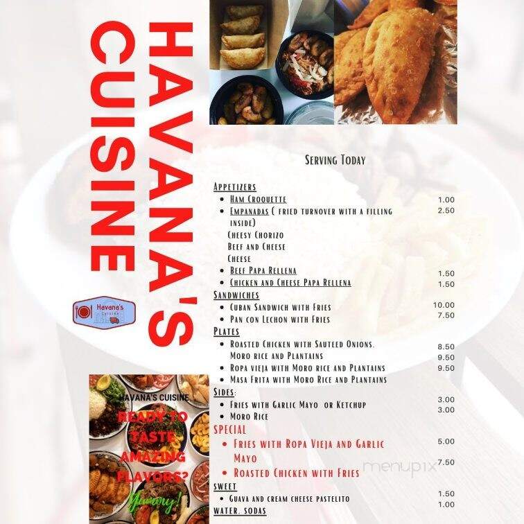Havana's Cuisine - St. Louis, MO menu_pic
