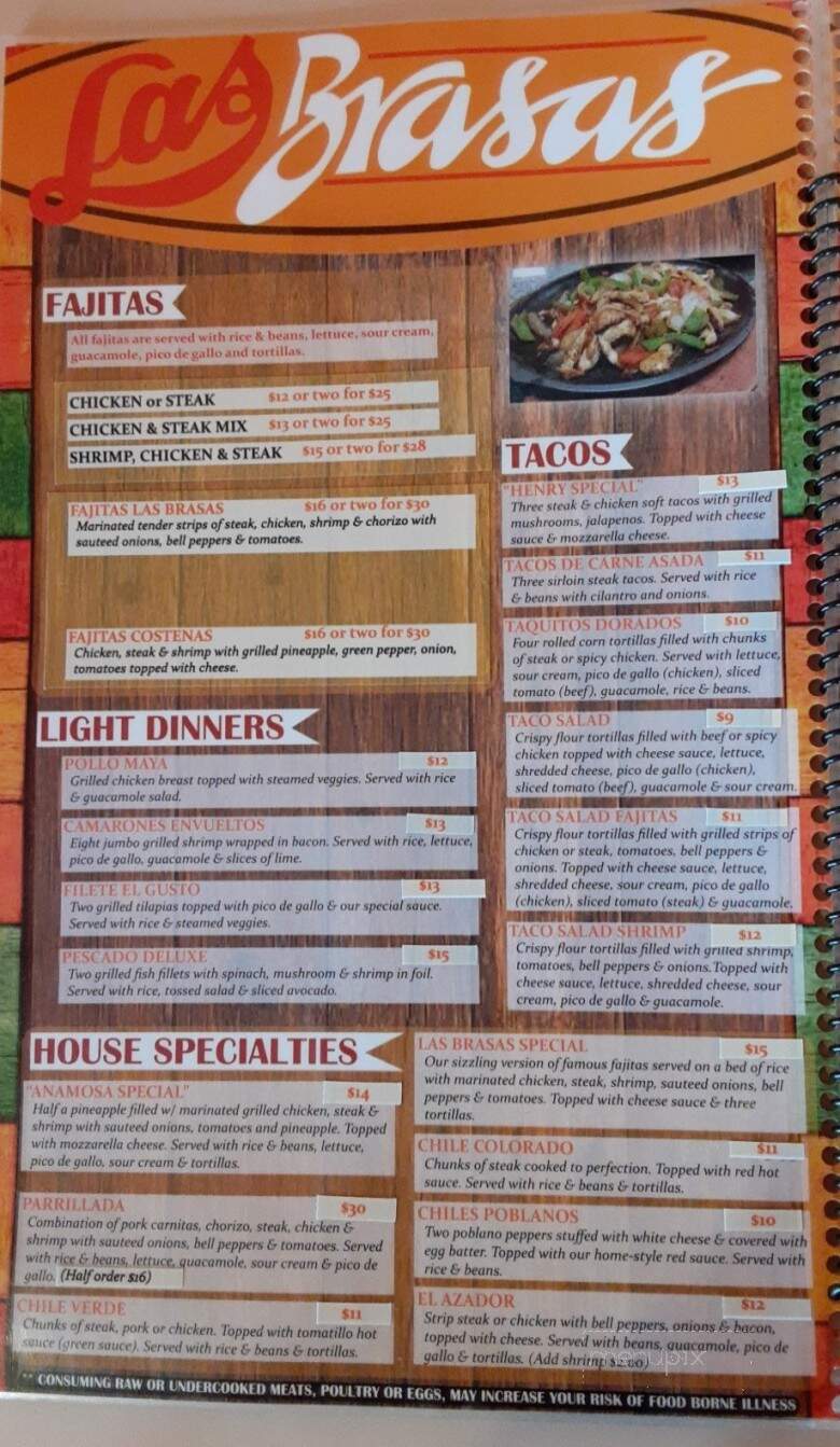 Las Brasas Restaurant - Anamosa, IA menu_pic