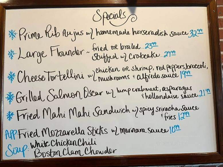 Waterman's Grill - Edenton, NC menu_pic