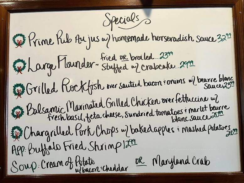 Waterman's Grill - Edenton, NC menu_pic