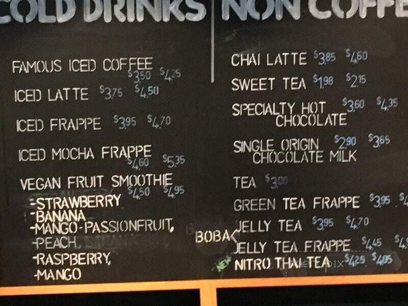 Waterbean Coffee - Huntersville, NC menu_pic