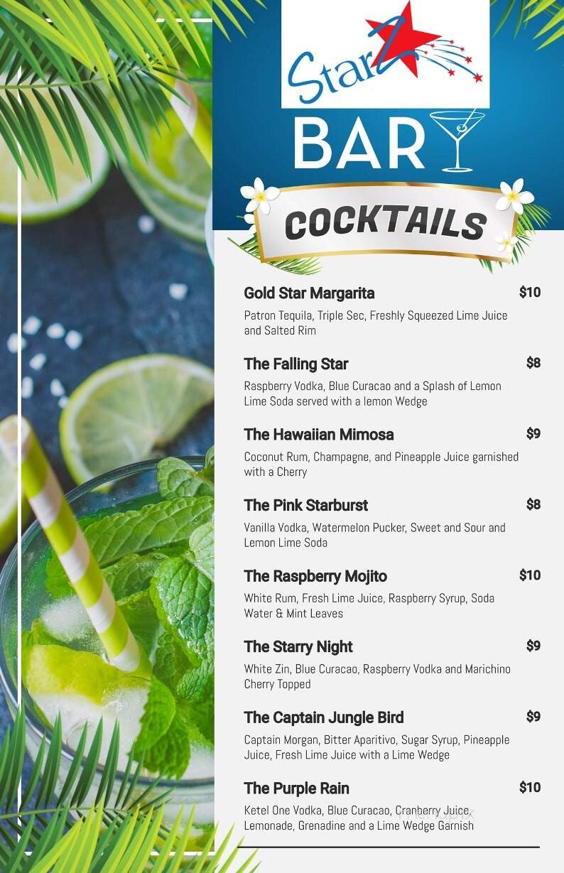 Starz American Bar and Grill - Mesa, AZ menu_pic