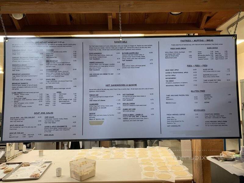 Cover's Apple Ranch Bakery and Restaurant - Tuolumne, CA menu_pic