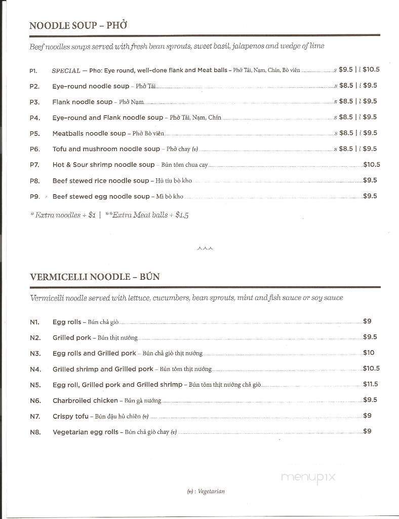 Pho Haven - Vancouver, WA menu_pic