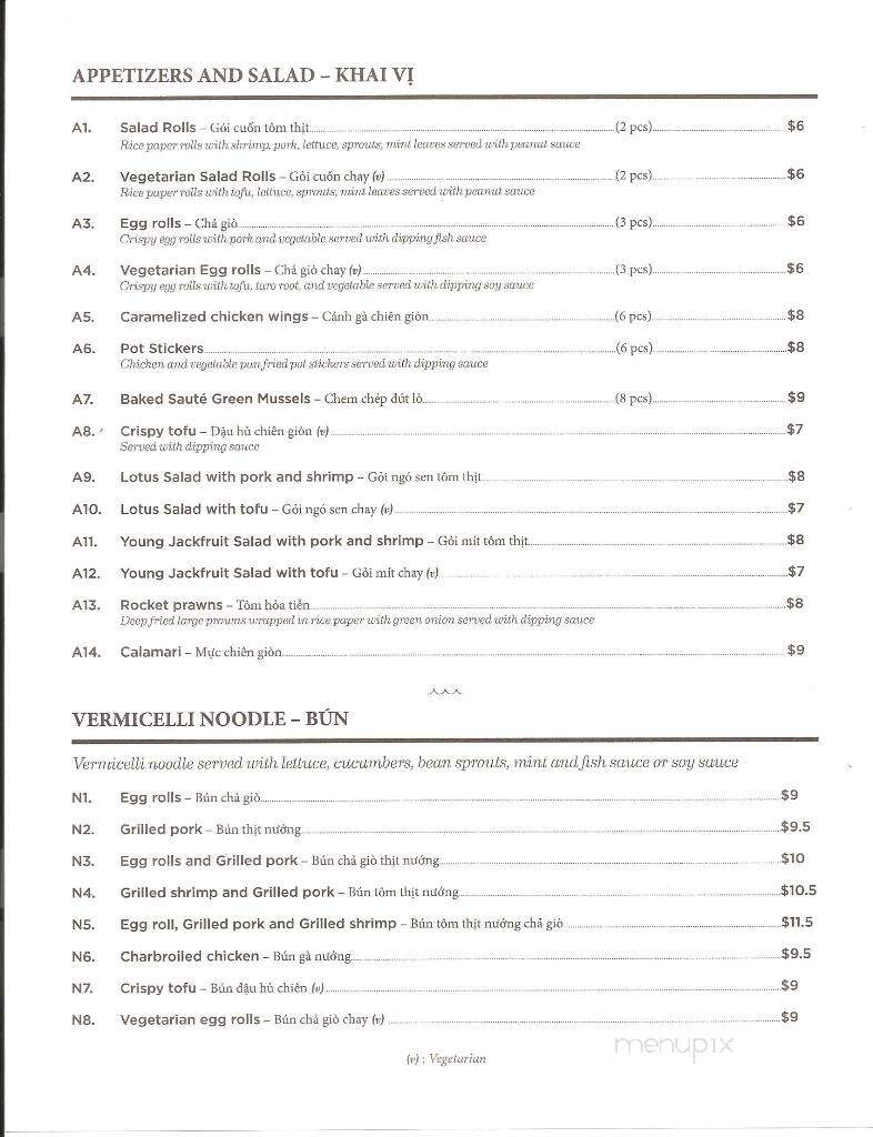 Pho Haven - Vancouver, WA menu_pic