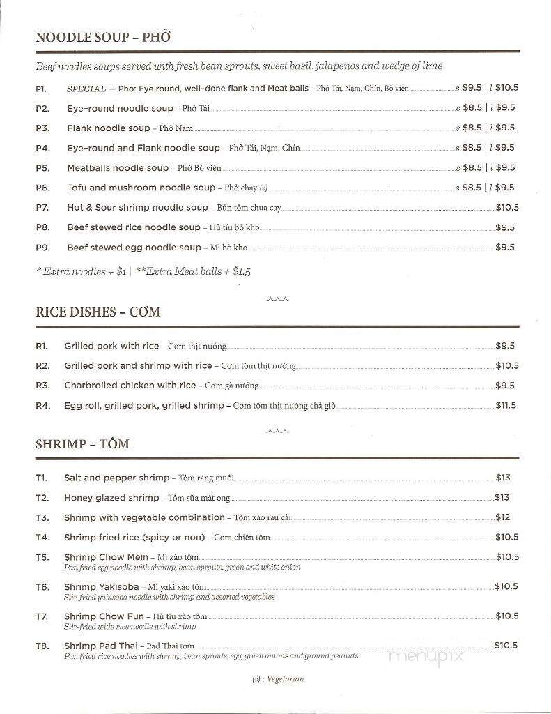 Pho Haven - Vancouver, WA menu_pic
