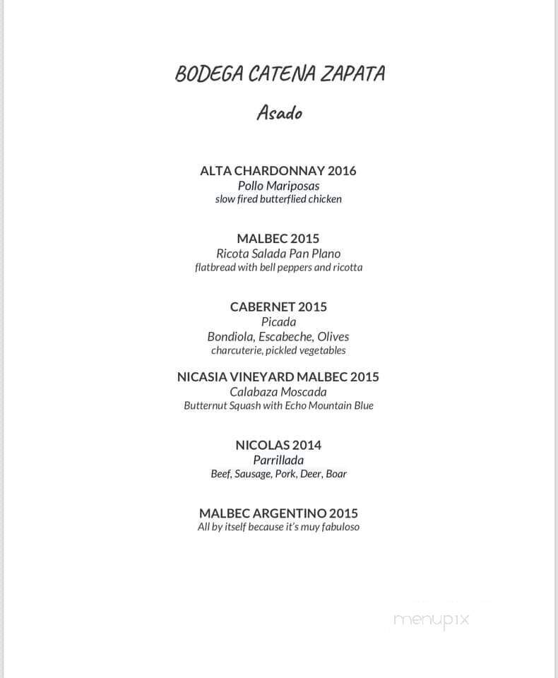 Gamekeeper Restaurant - Boone, NC menu_pic