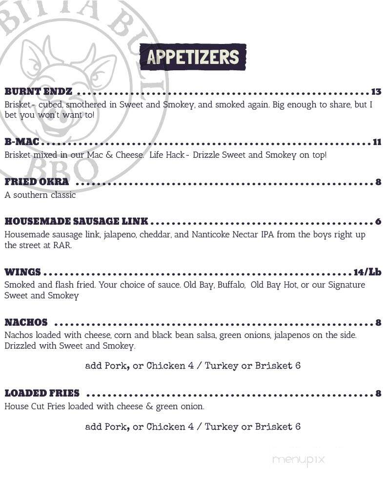 Lil' Bitta Bull BBQ - Cambridge, MD menu_pic