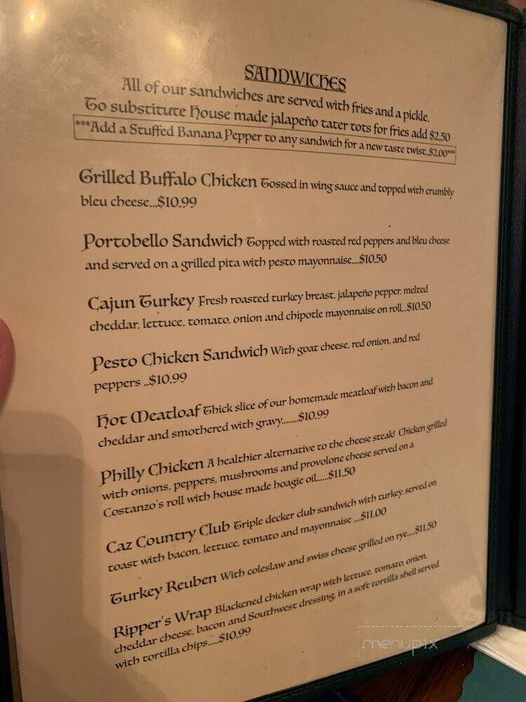 Blackthorn Restaurant & Pub - Buffalo, NY menu_pic