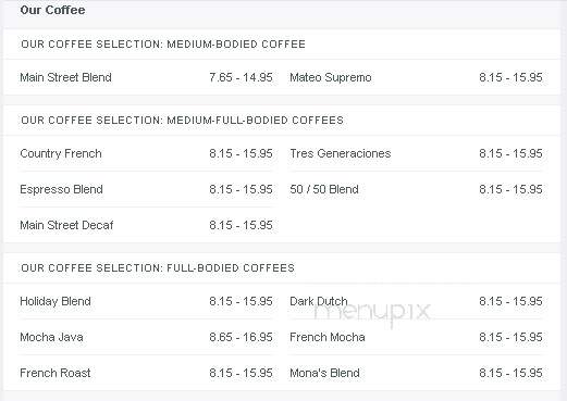 Main Street Coffee - Ardmore, OK menu_pic