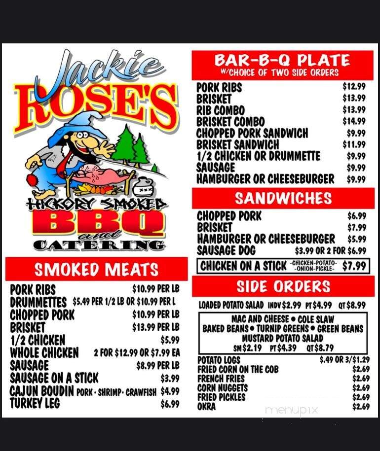 Rose's Bar Bq - Hattiesburg, MS menu_pic