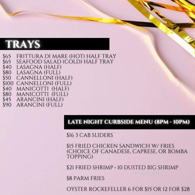 Spago Trattoria E Pizzeria - Windsor, ON menu_pic