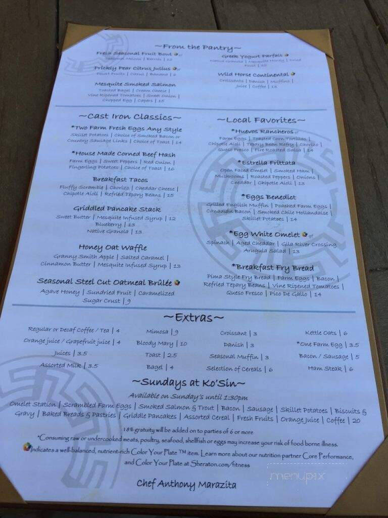 Ko'Sin - Chandler, AZ menu_pic