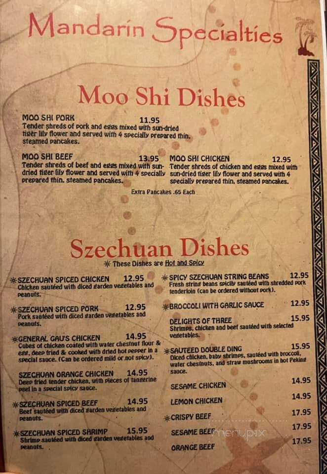 Tahiti Restaurant - Dedham, MA menu_pic