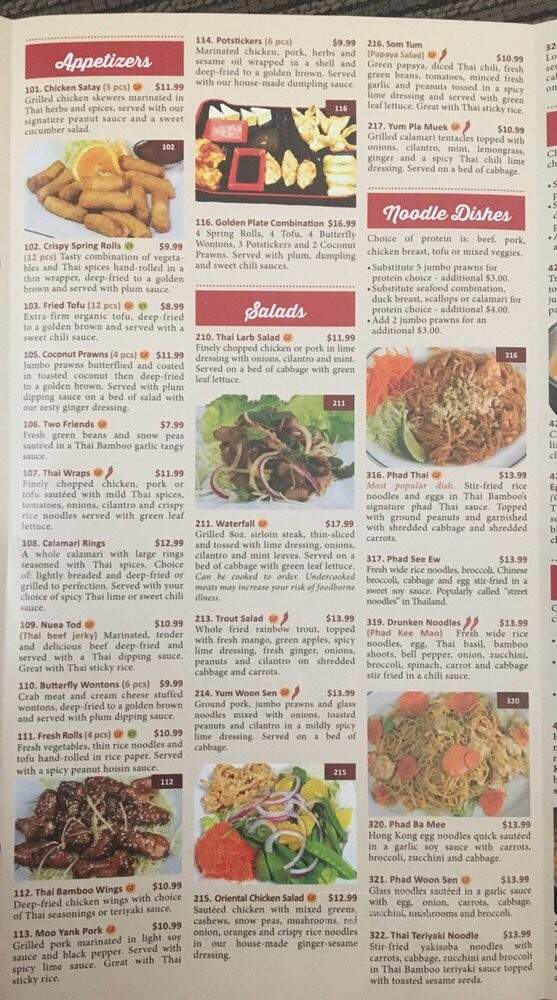Thai Bamboo Restaurant - Coeur D'Alene, ID menu_pic