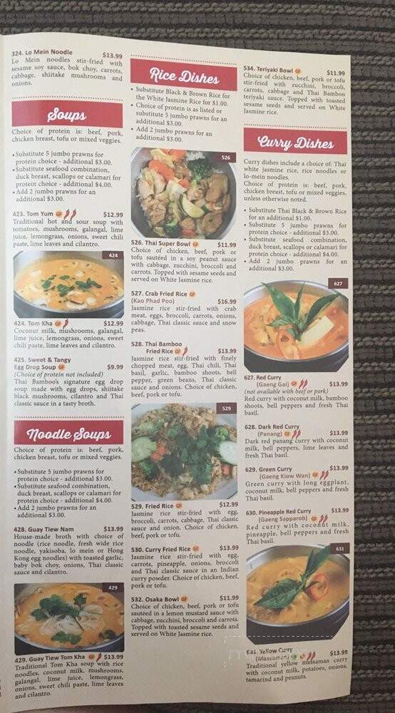 Thai Bamboo Restaurant - Coeur D'Alene, ID menu_pic