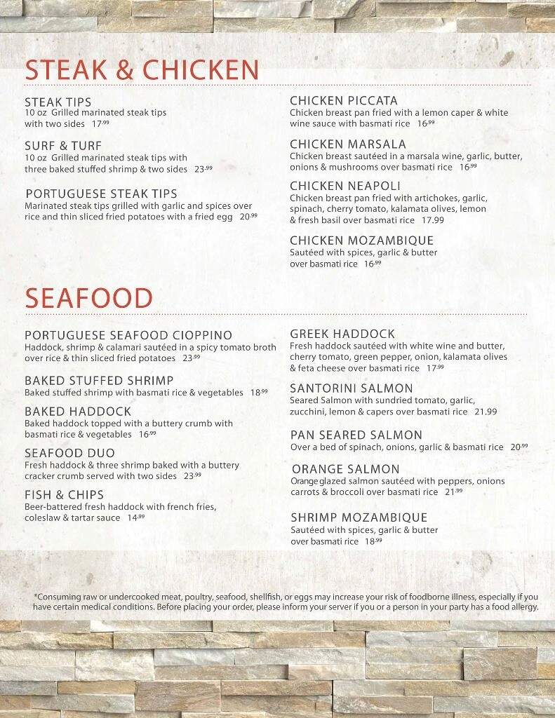 Agoro's Pizza Bar & Grill - Somerset, MA menu_pic