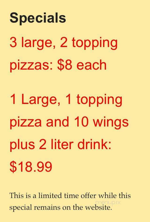 Tony's Pizza & Subs - Piedmont, SC menu_pic