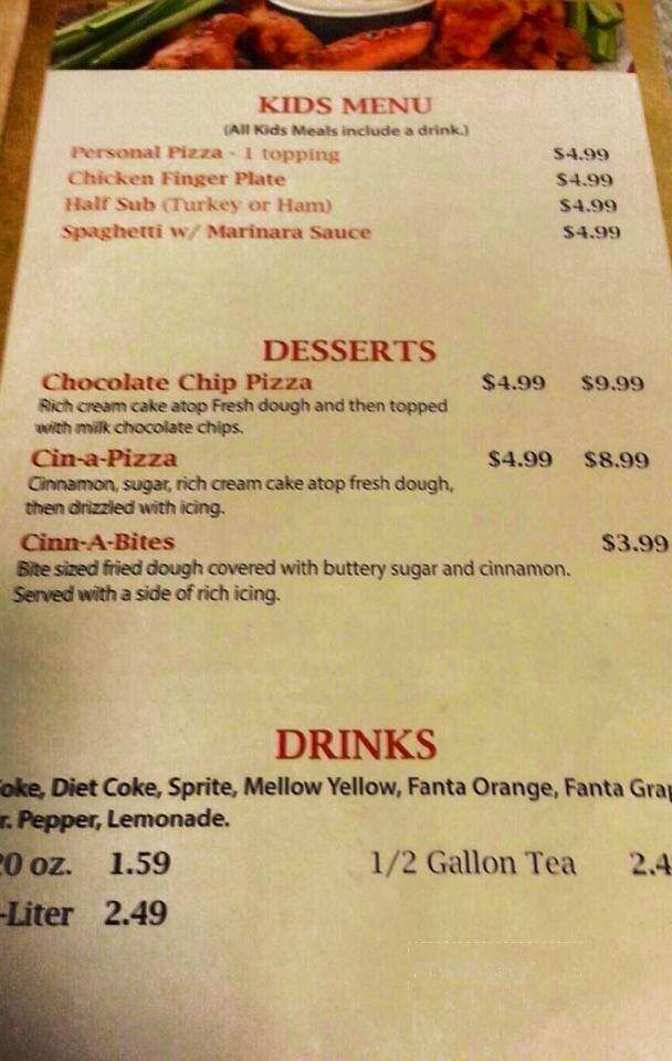 Tony's Pizza & Subs - Piedmont, SC menu_pic