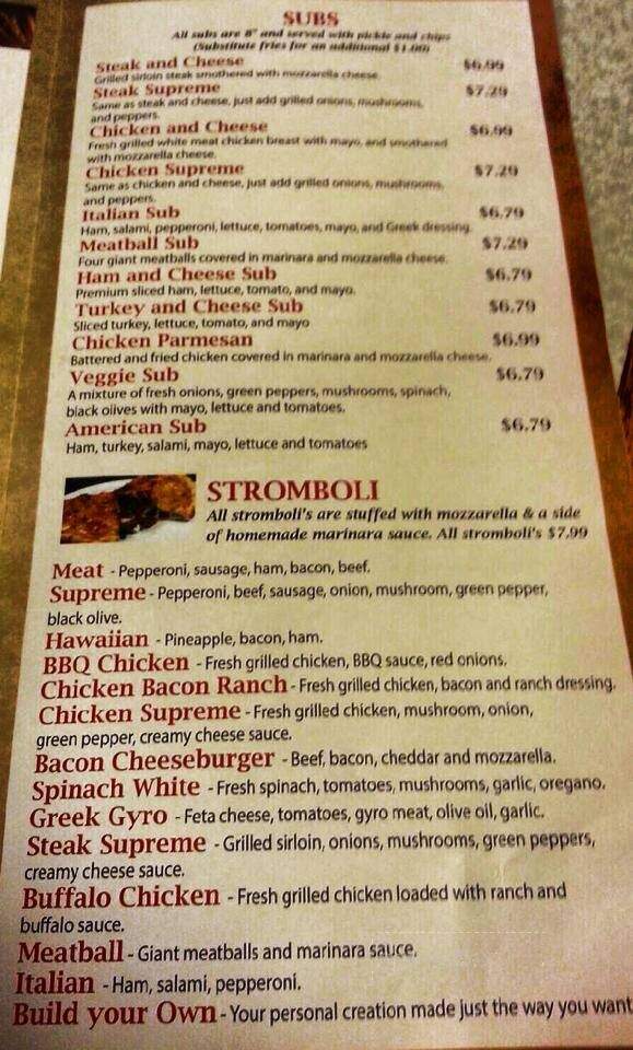 Tony's Pizza & Subs - Piedmont, SC menu_pic