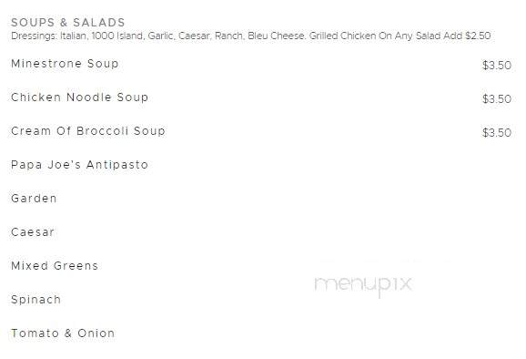Papa Joe's Pizza - Quarryville, PA menu_pic