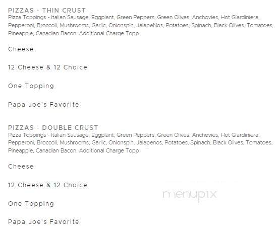 Papa Joe's Pizza - Quarryville, PA menu_pic