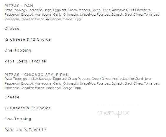 Papa Joe's Pizza - Quarryville, PA menu_pic