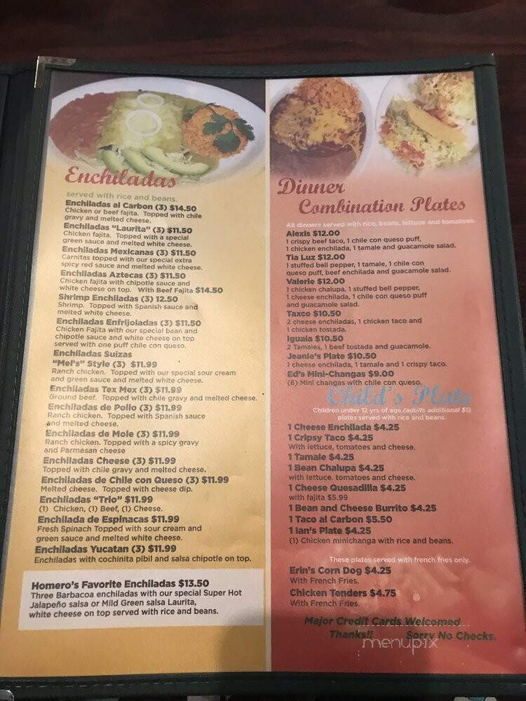 Barcenas Mexican Restaurant - La Marque, TX menu_pic