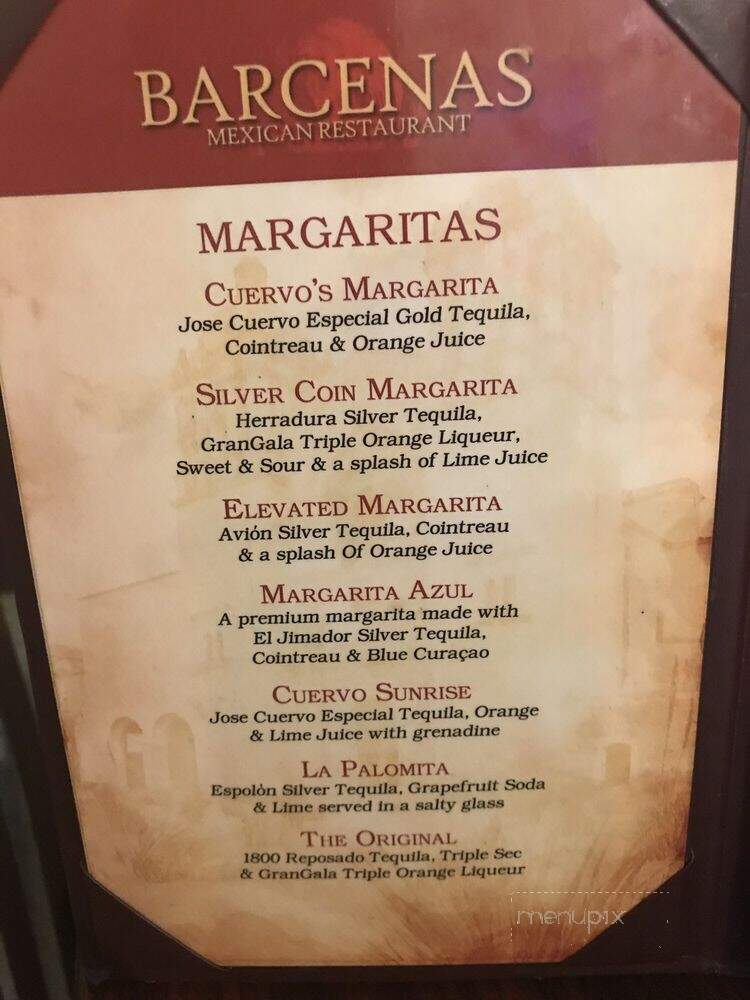Barcenas Mexican Restaurant - La Marque, TX menu_pic