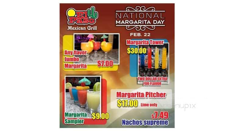 El Paso Mexican Grill - East Liverpool, OH menu_pic