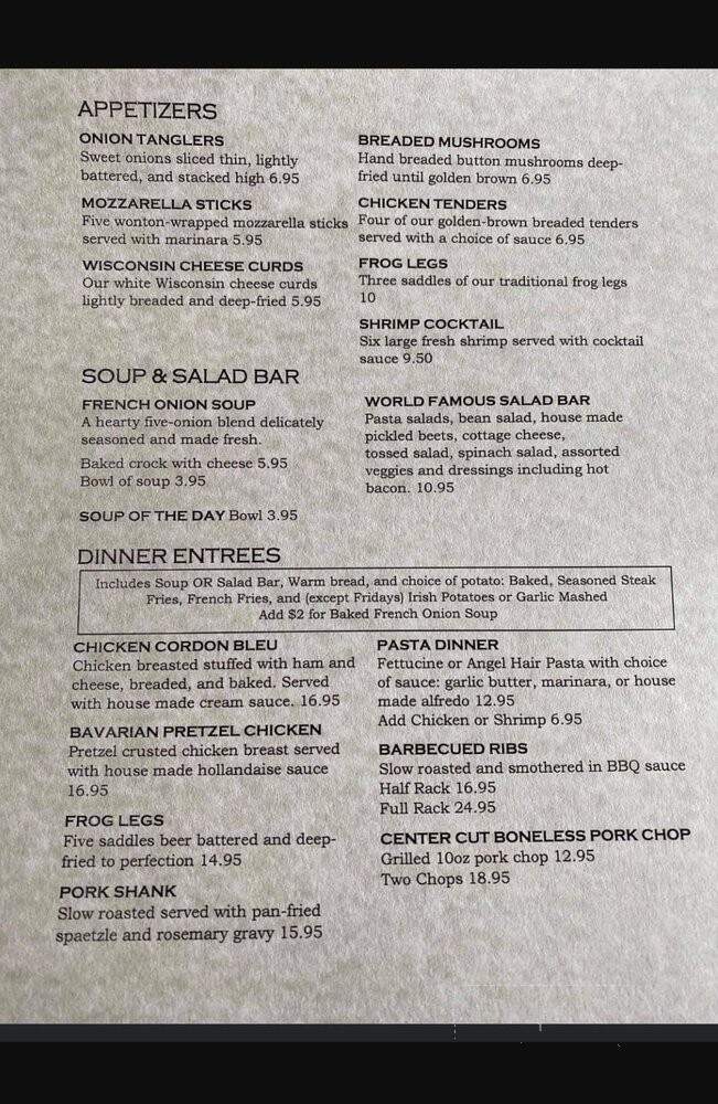 Walden-A Supper Club - West Bend, WI menu_pic