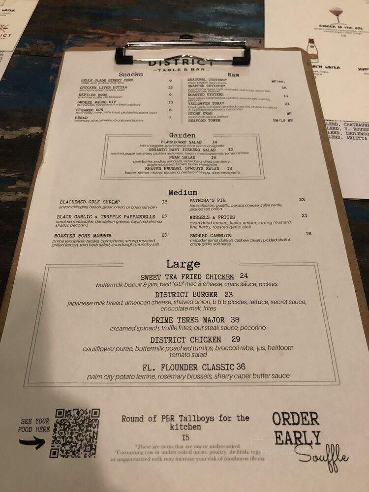 District Table and Bar - Stuart, FL menu_pic