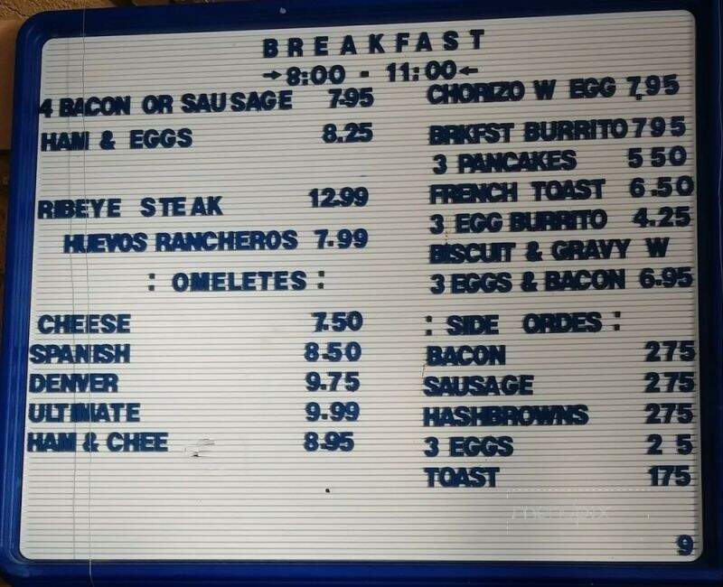 Golden Ox - Ridgecrest, CA menu_pic