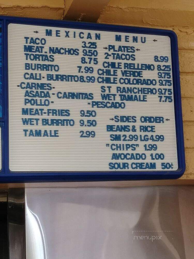 Golden Ox - Ridgecrest, CA menu_pic