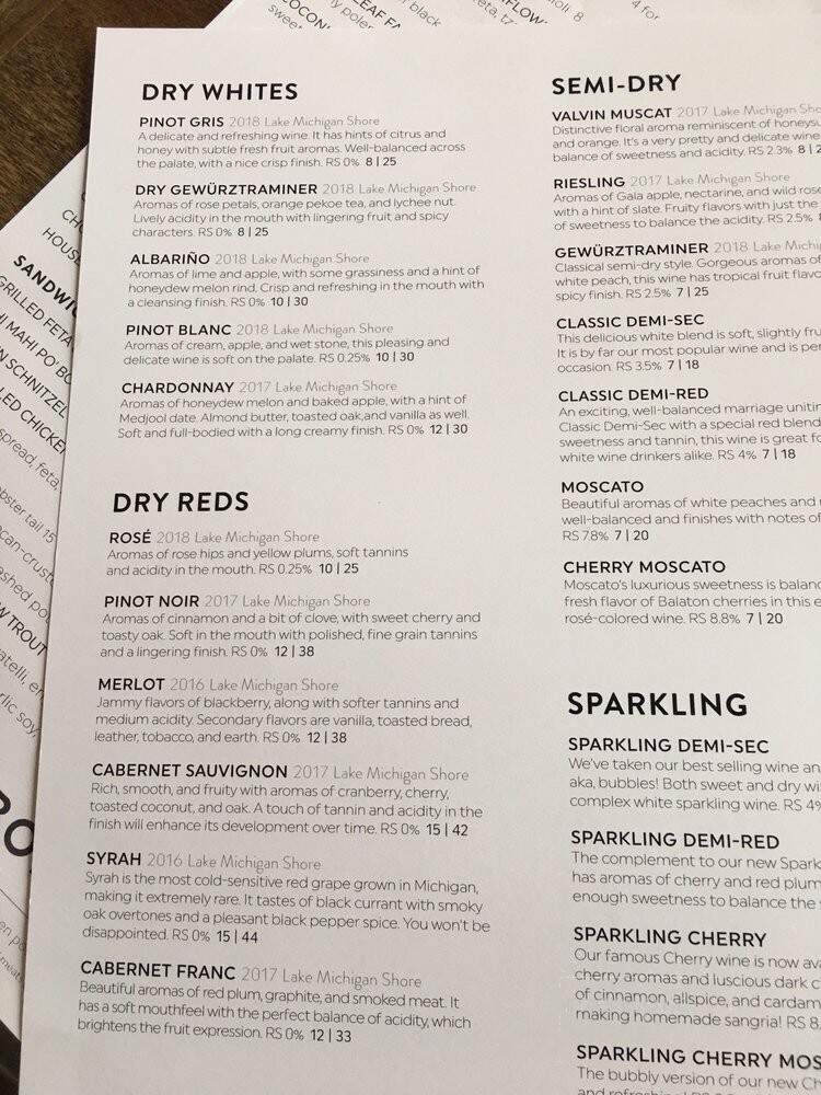 Tabor Hill Winery & Restaurant - Buchanan, MI menu_pic